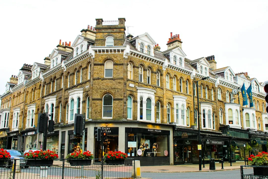 Harrogate — a tall building with many windows on the front of it
